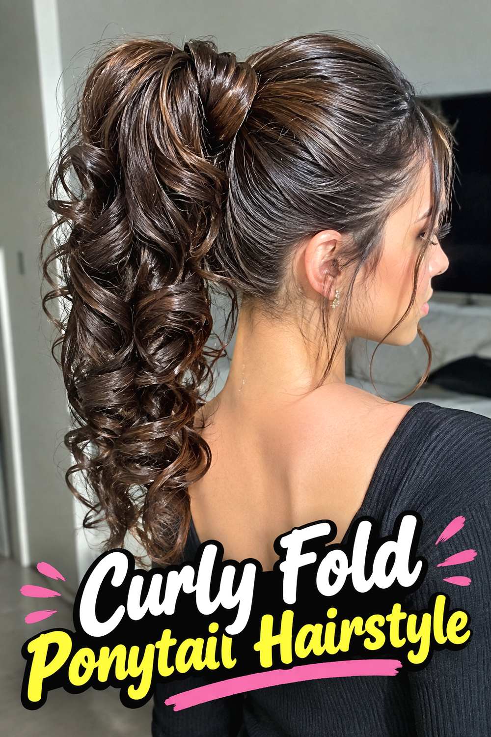 Curly Fold Ponytail Hairstyle
