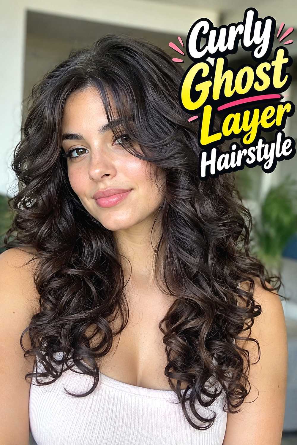 8. Curly Ghost Layer Hairstyle