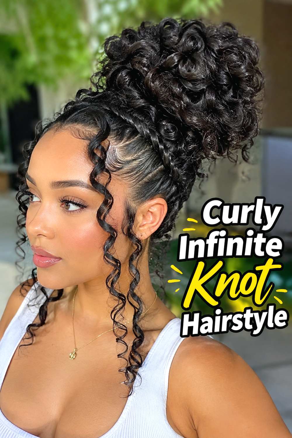 Curly Infinite Knot Hairstyle