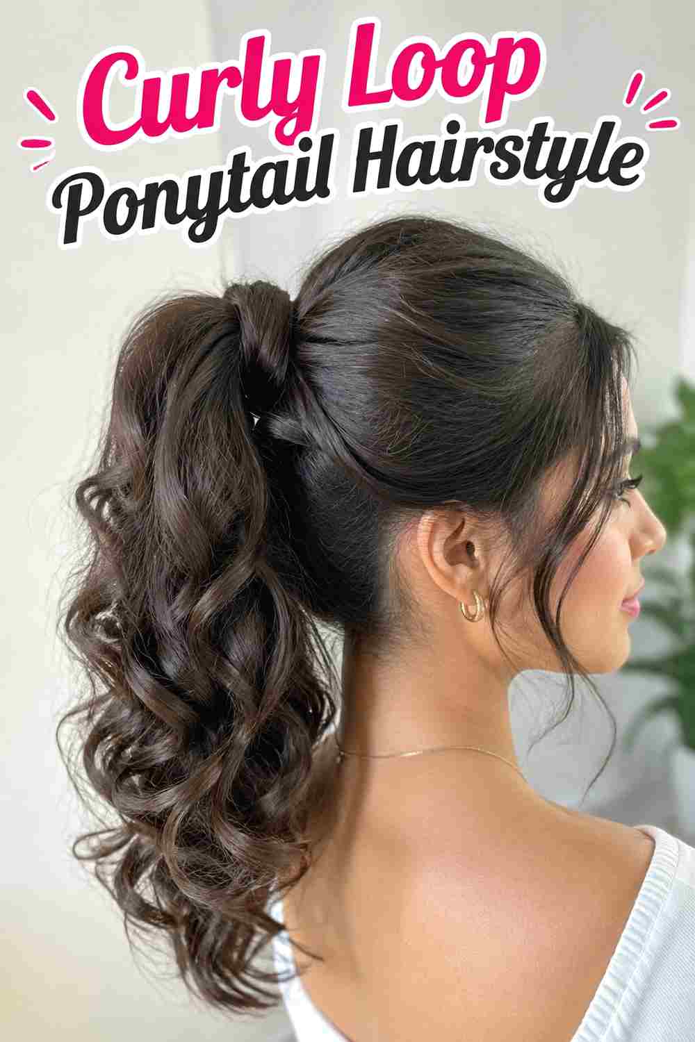 8. Curly Loop Ponytail Hairstyle