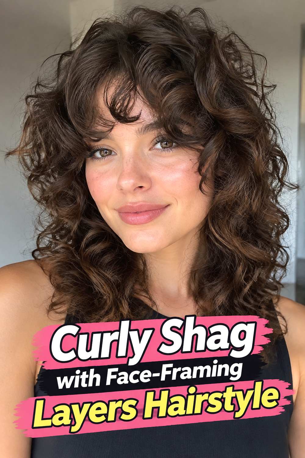 Curly Shag with Face-Framing Layers Hairstyle