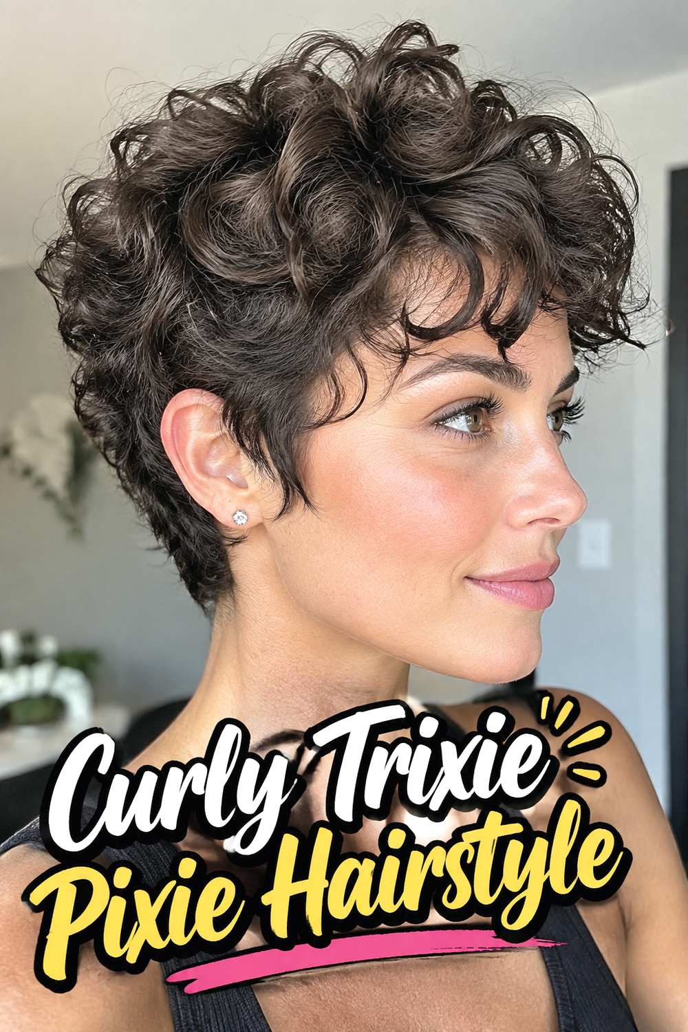 Curly Trixie Pixie Hairstyle