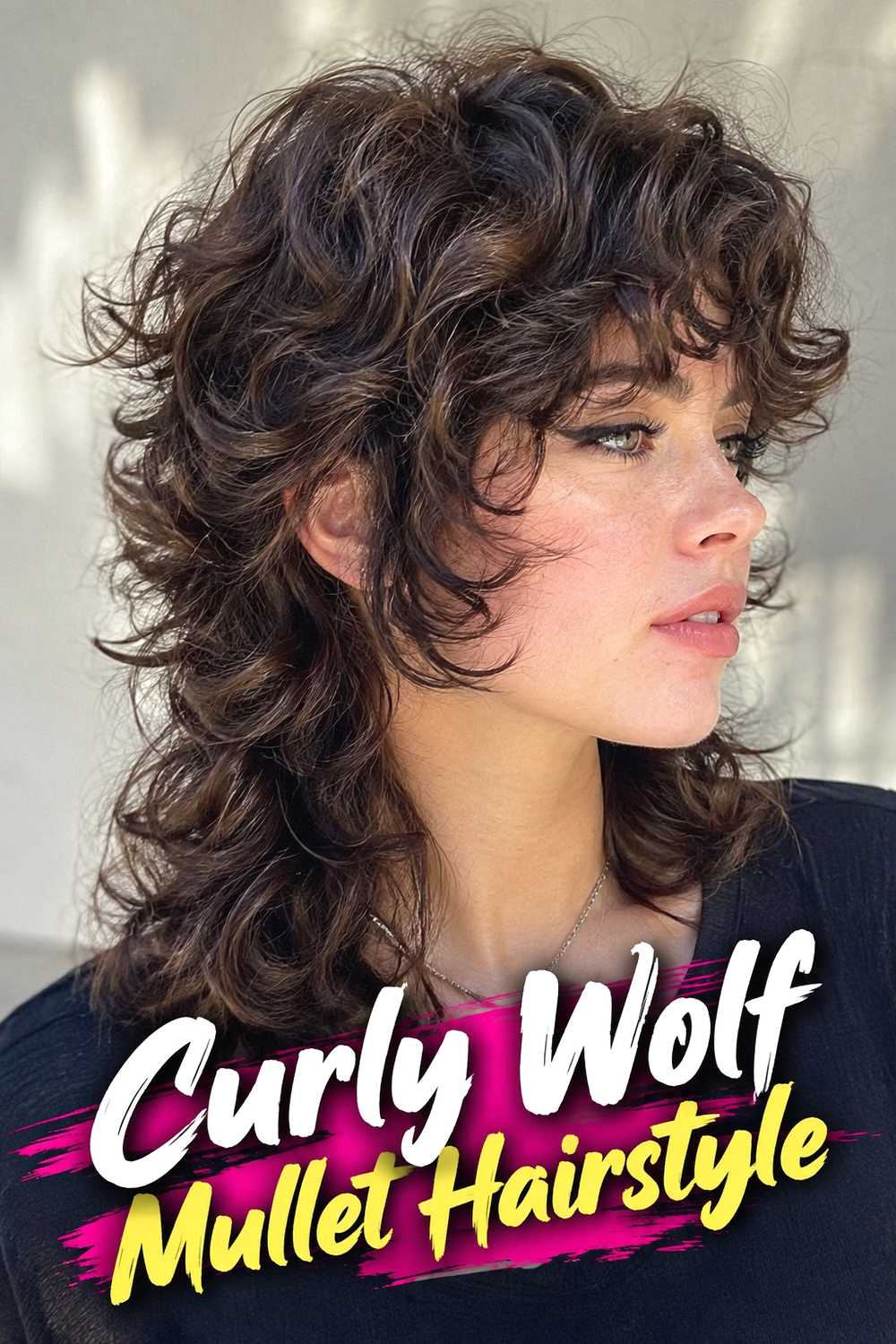 5. Curly Wolf Mullet Hairstyle