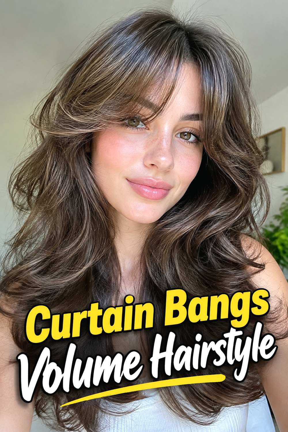Curtain Bangs Volume Hairstyle