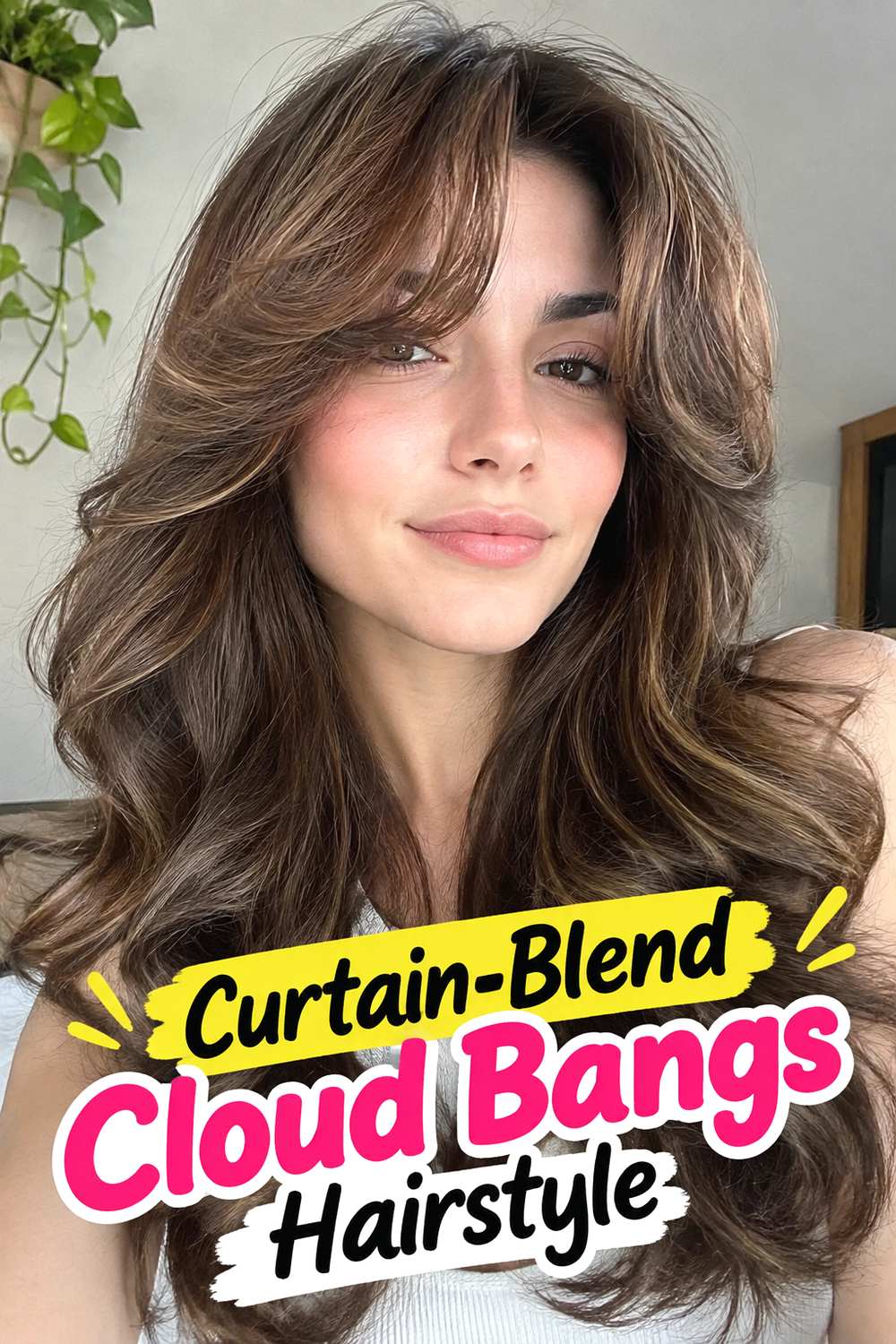 Curtain-Blend Cloud Bangs Hairstyle