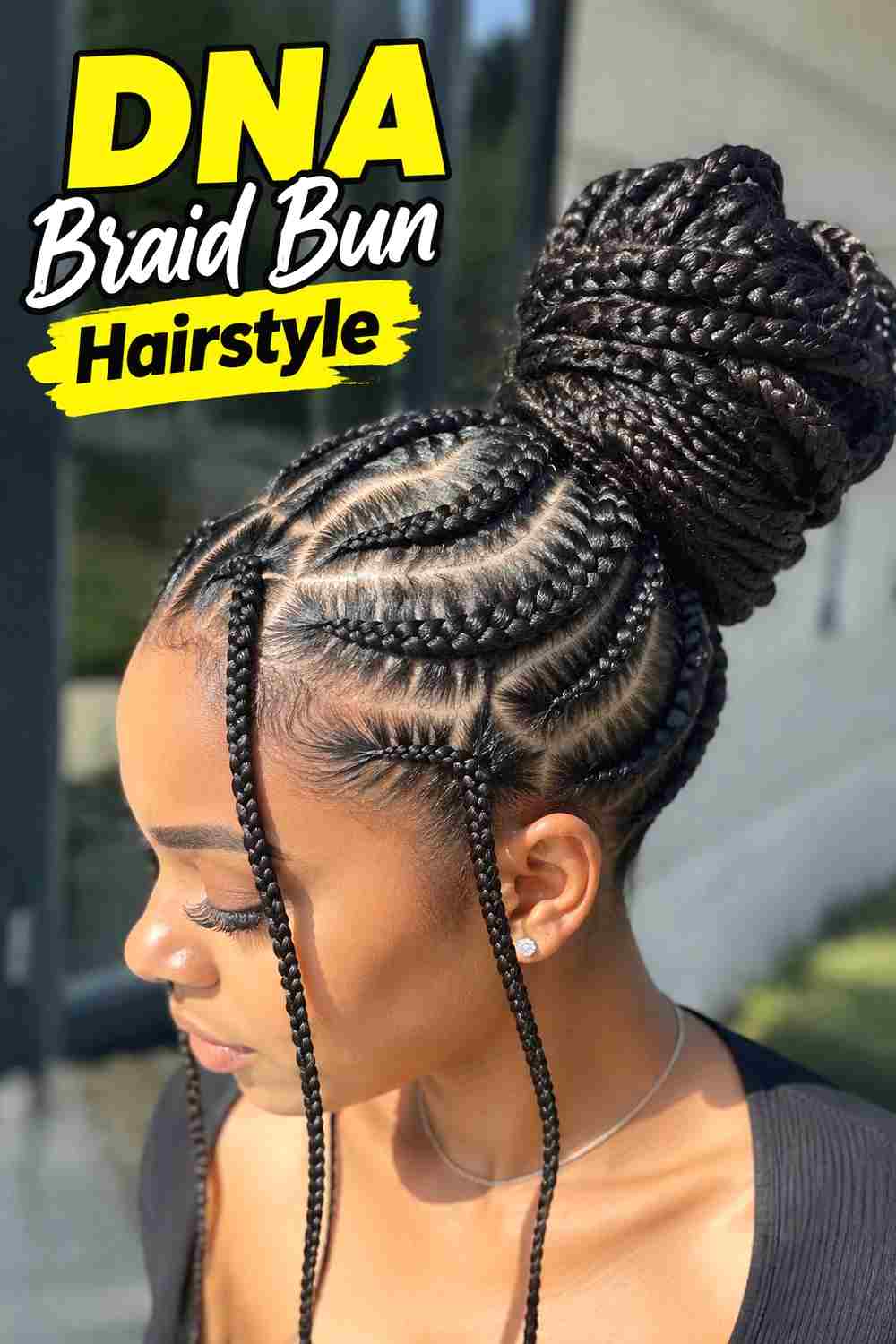 9. Dna Braid Bun Hairstyle