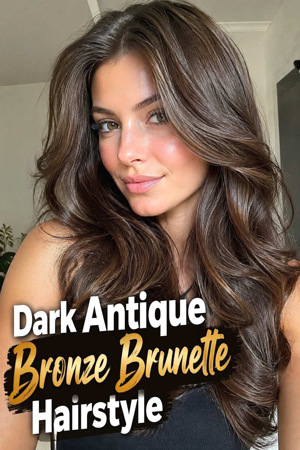 2. Dark Antique Bronze Brunette Hairstyle