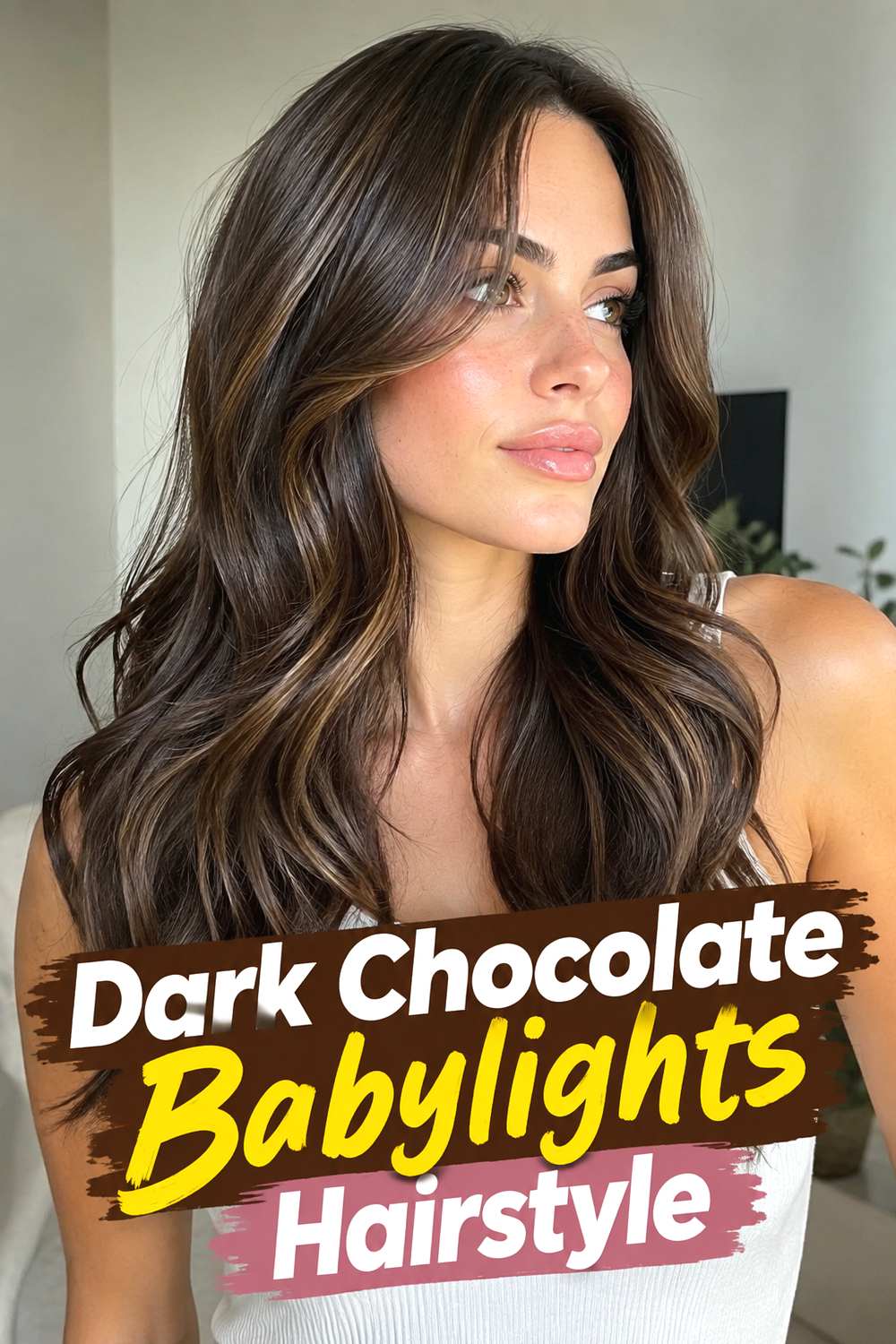 Dark Chocolate Babylights Hairstyle