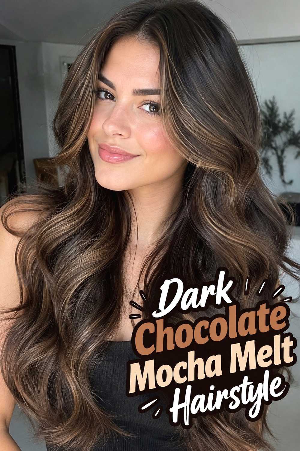 3. Dark Chocolate Mocha Melt Hairstyle