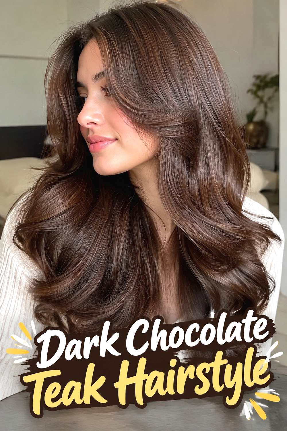 8. Dark Chocolate Teak Hairstyle