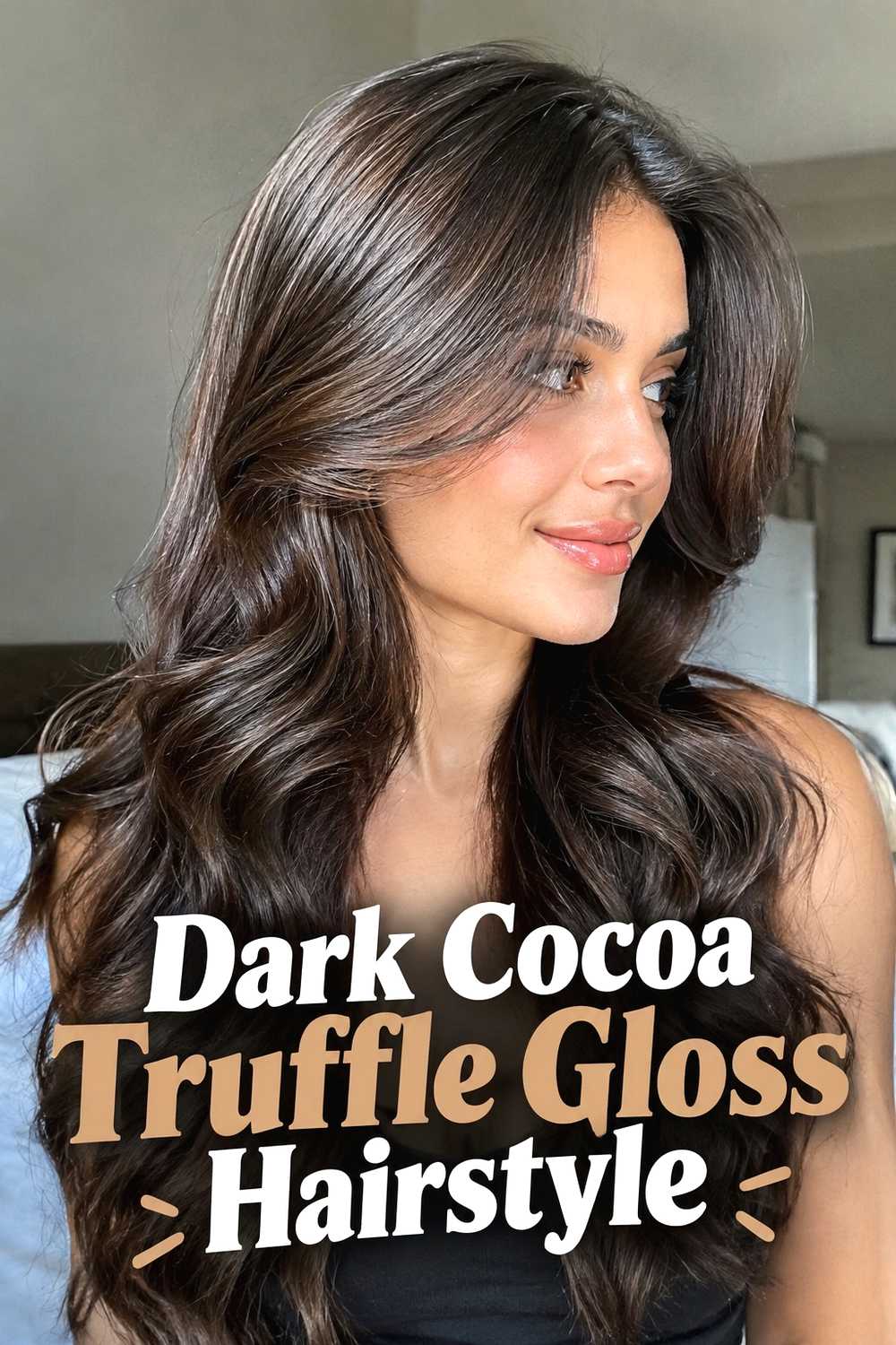 2. Dark Cocoa Truffle Gloss Hairstyle