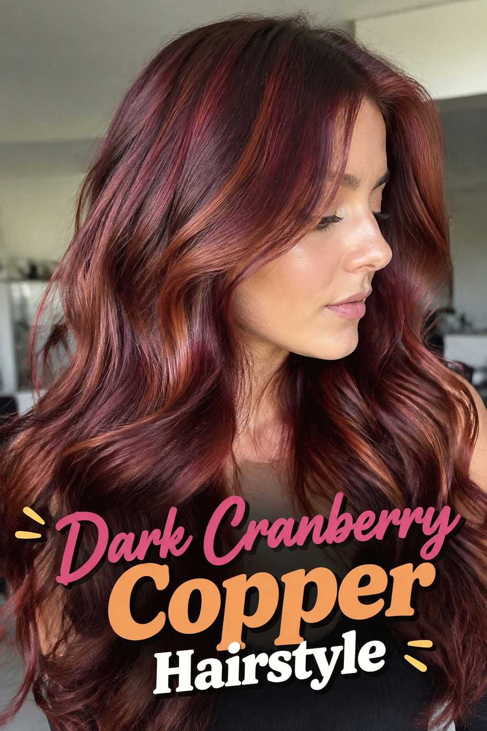 3. Dark Cranberry Copper Hairstyle