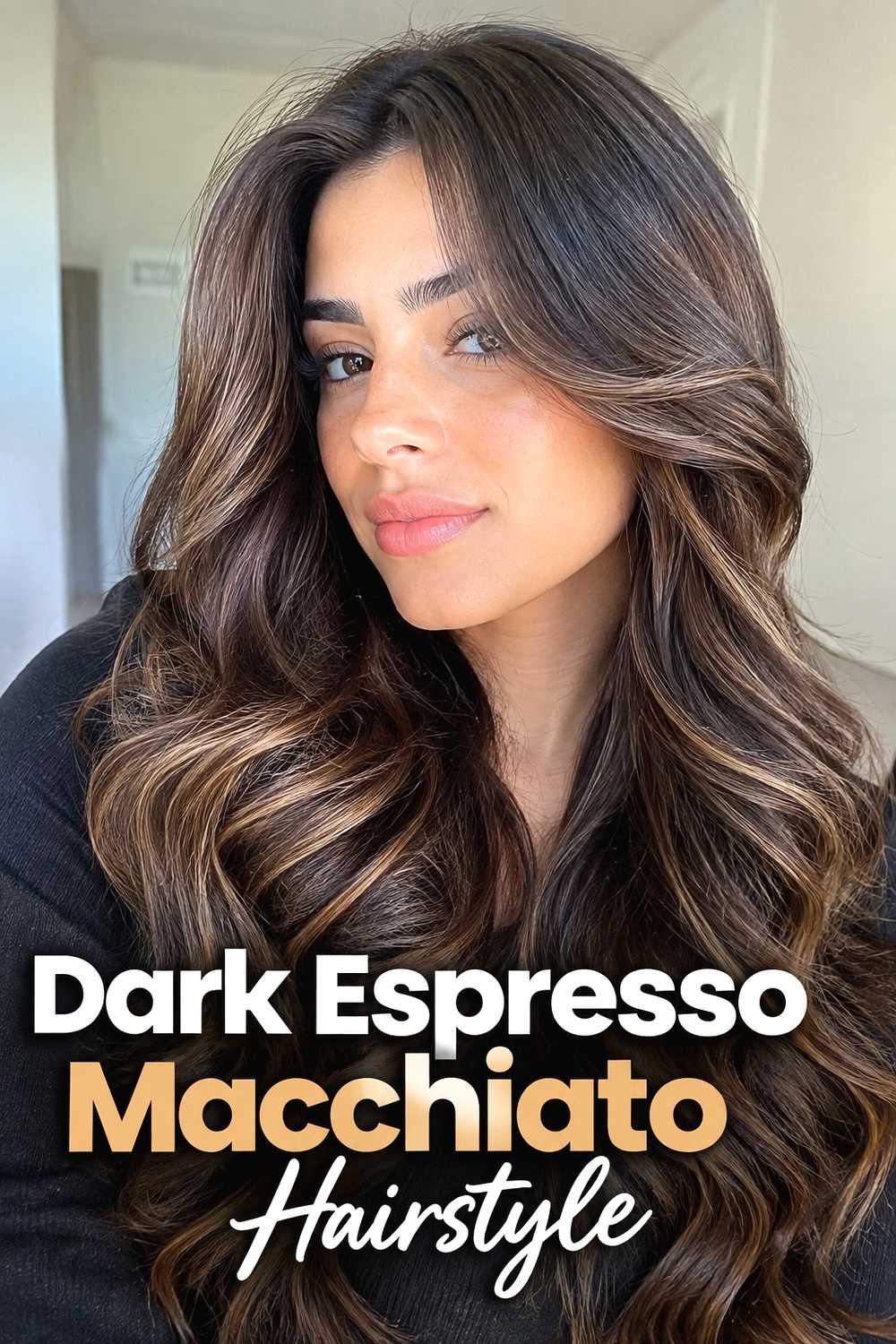 3. Dark Espresso Macchiato Hairstyle