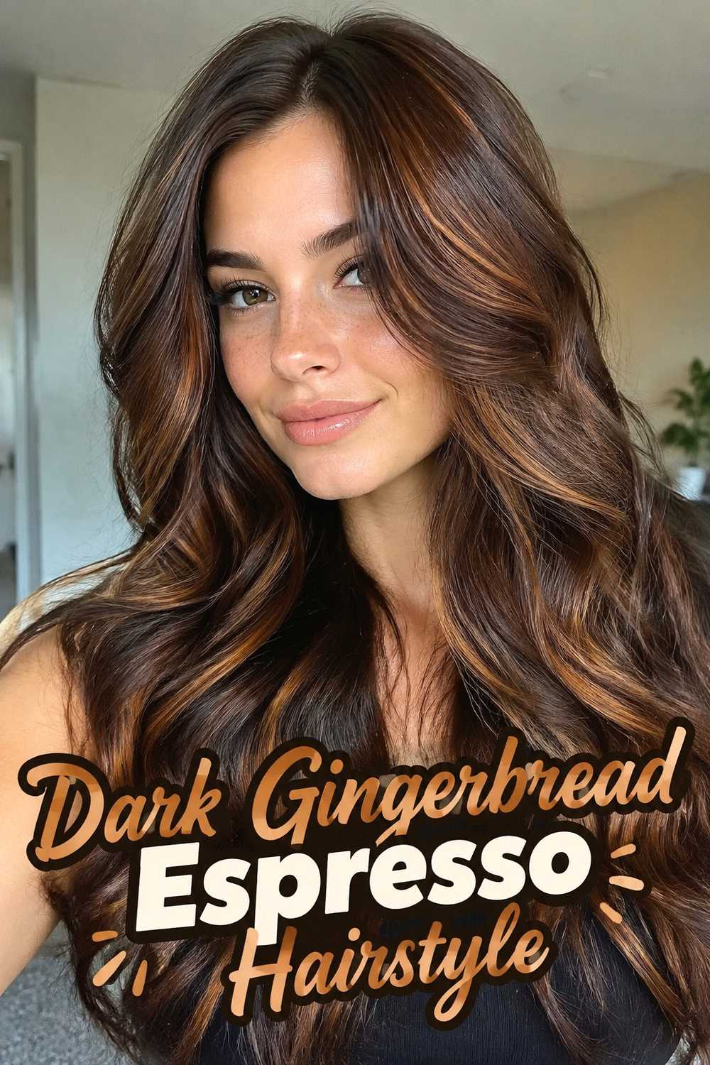 3. Dark Gingerbread Espresso Hairstyle