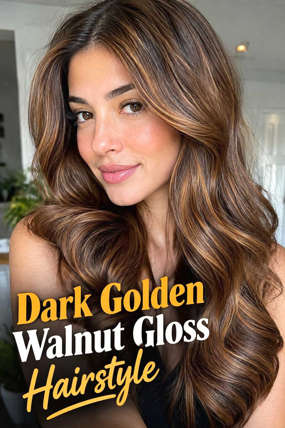 4. Dark Golden Walnut Gloss Hairstyle