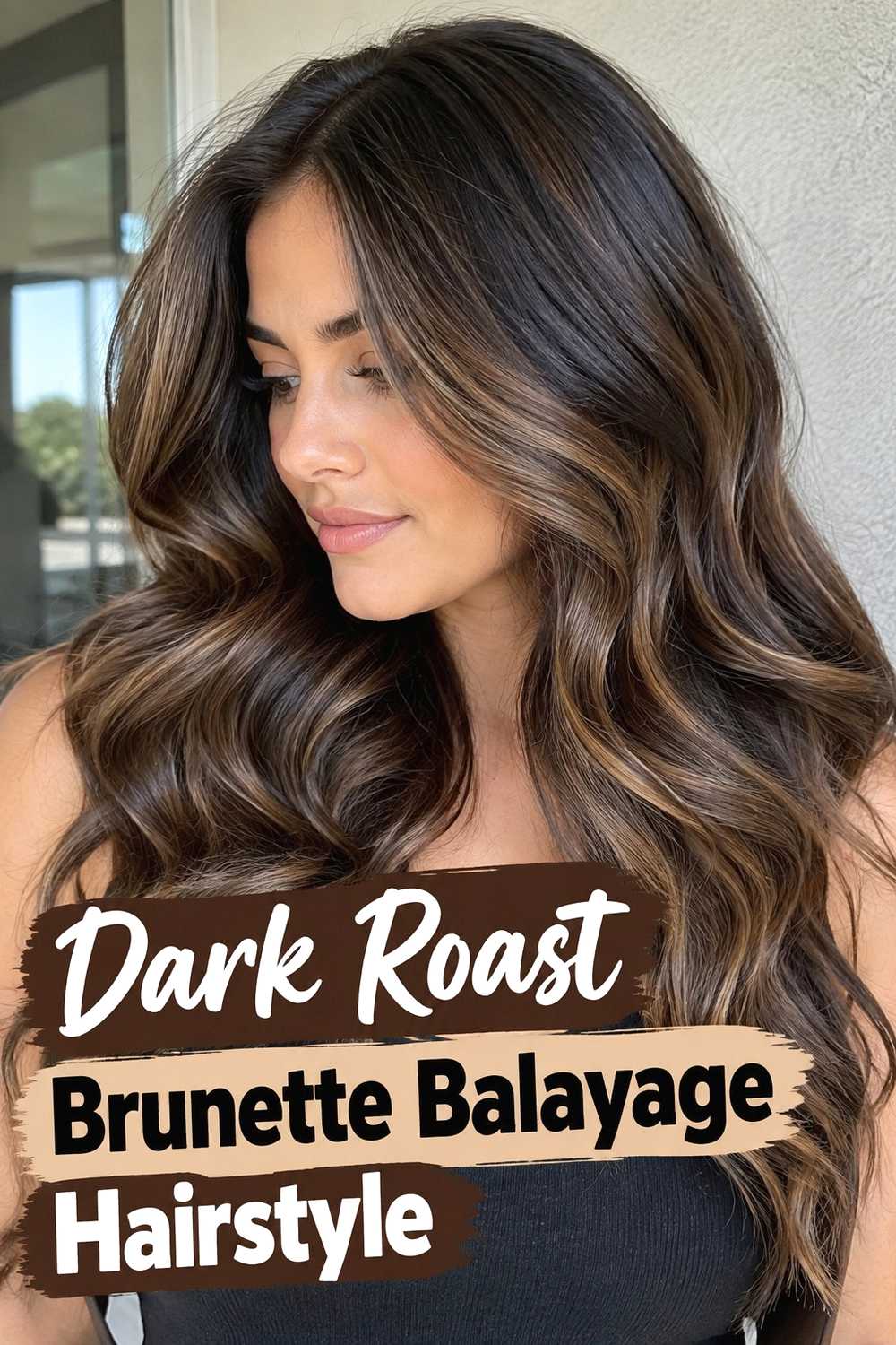 4. Dark Roast Brunette Balayage Hairstyle