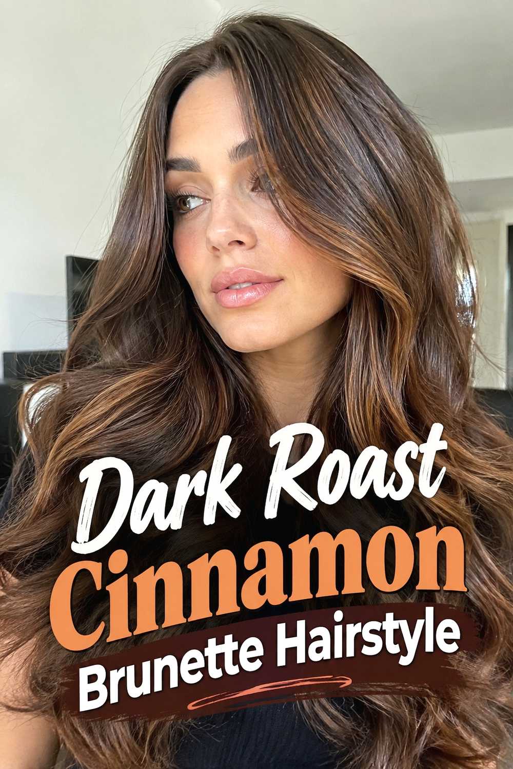 14. Dark Roast Cinnamon Brunette Hairstyle