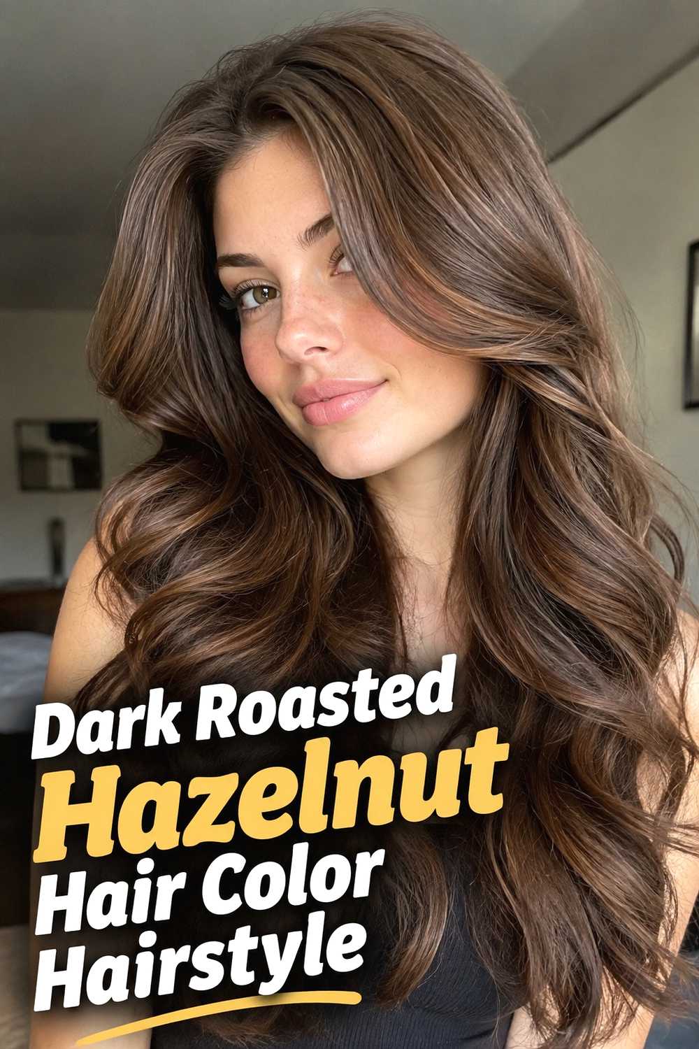 2. Dark Roasted Hazelnut Hair Color Hairstyle