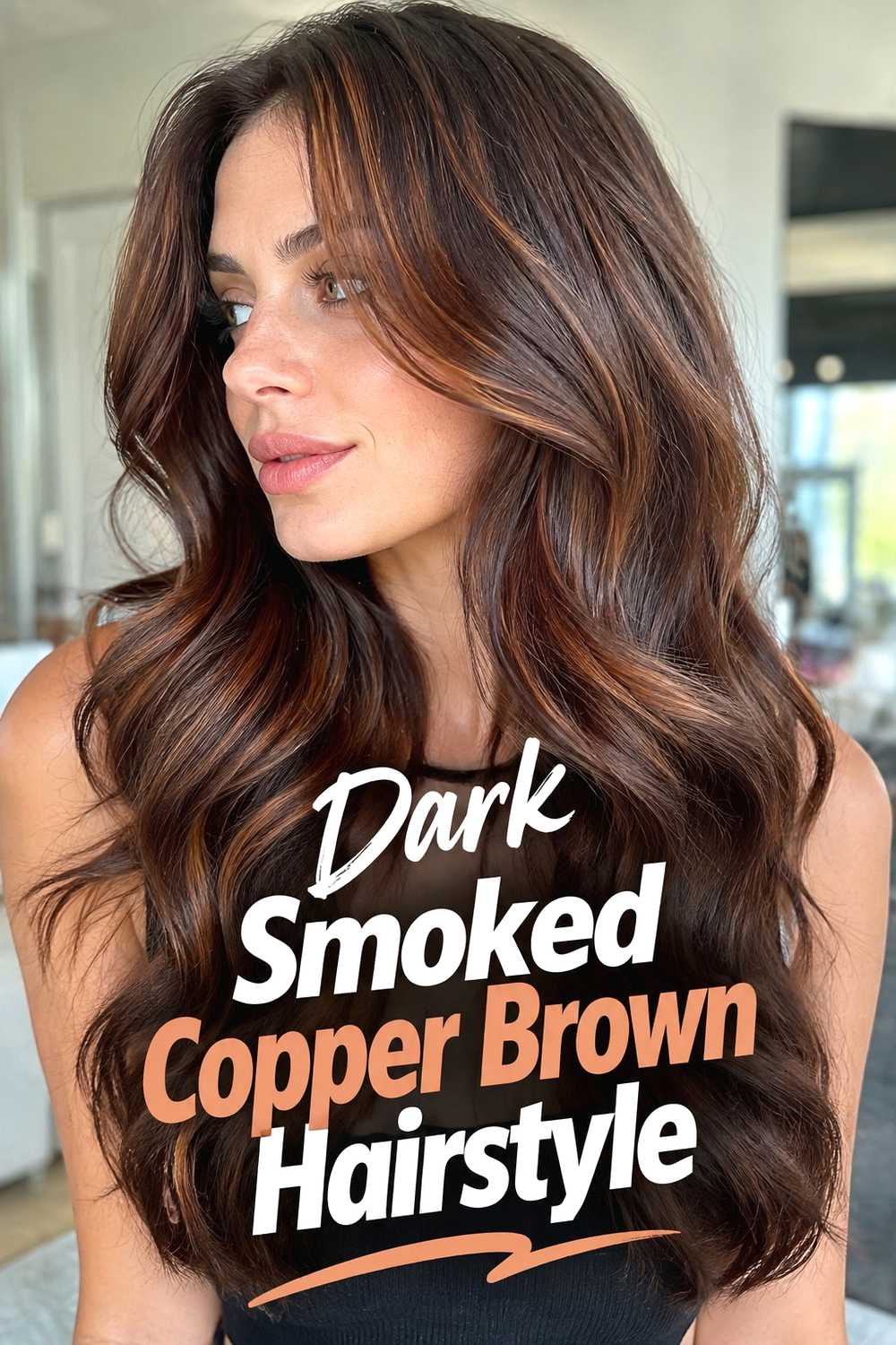 2. Dark Smoked Copper Brown Hairstyle