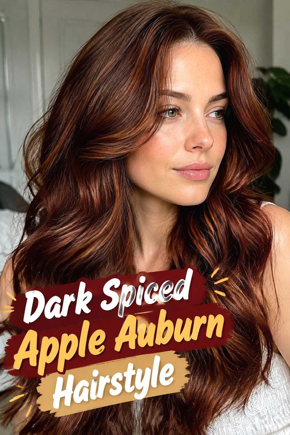 3. Dark Spiced Apple Auburn Hairstyle
