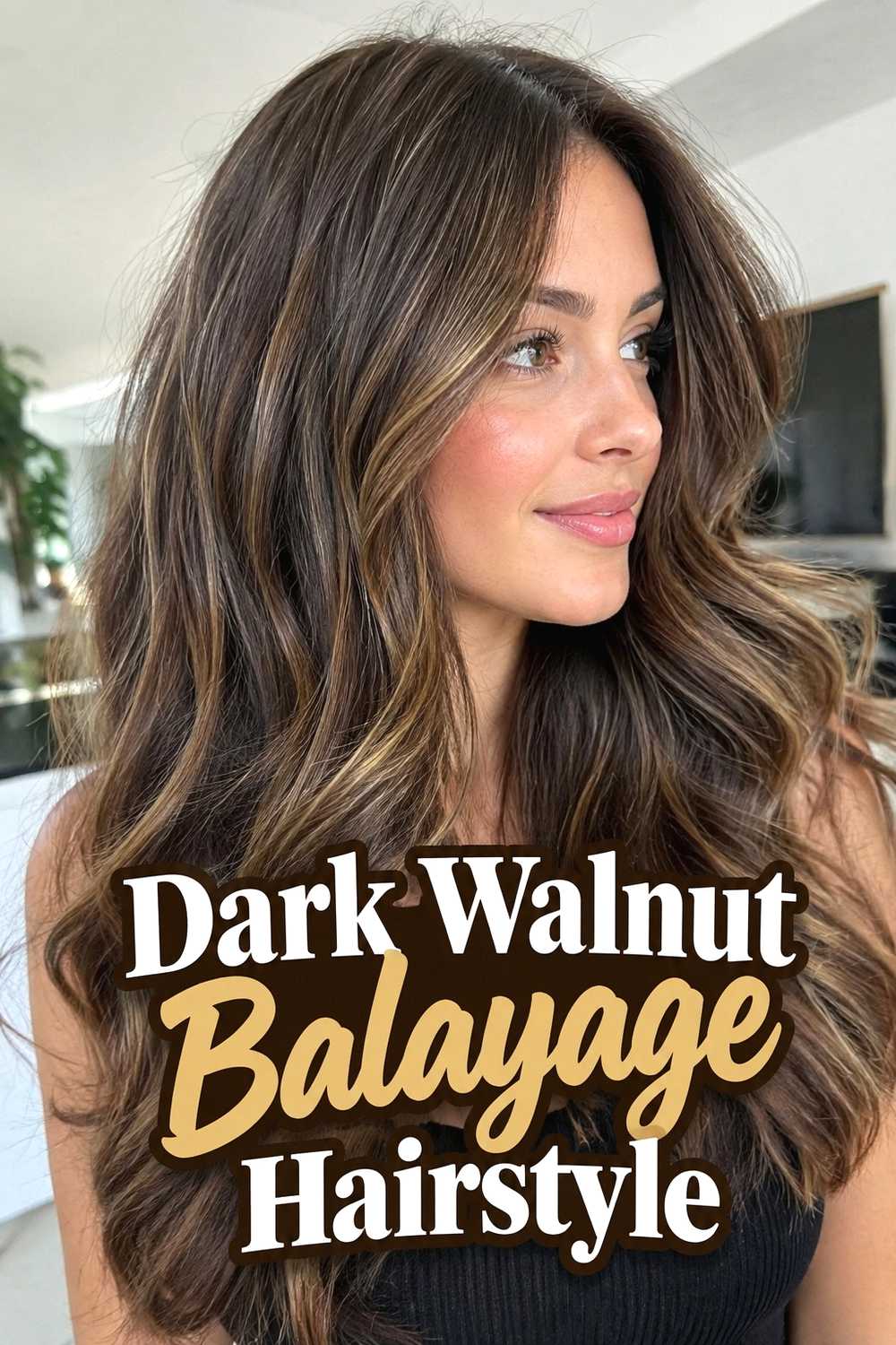6. Dark Walnut Balayage Hairstyle