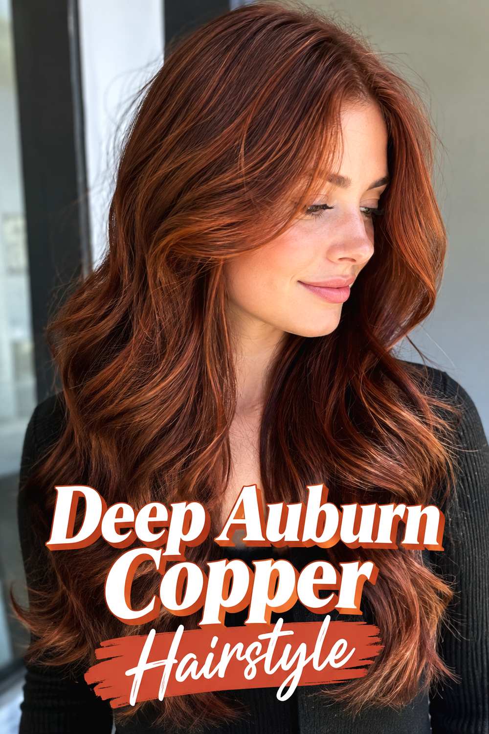 4. Deep Auburn Copper Hairstyle
