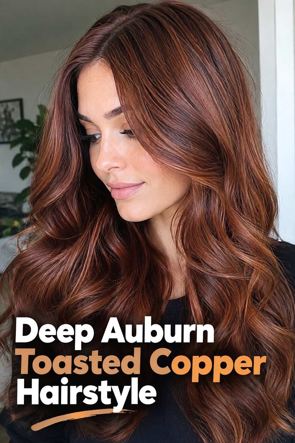 Deep Auburn Toasted Copper Hairstyle
