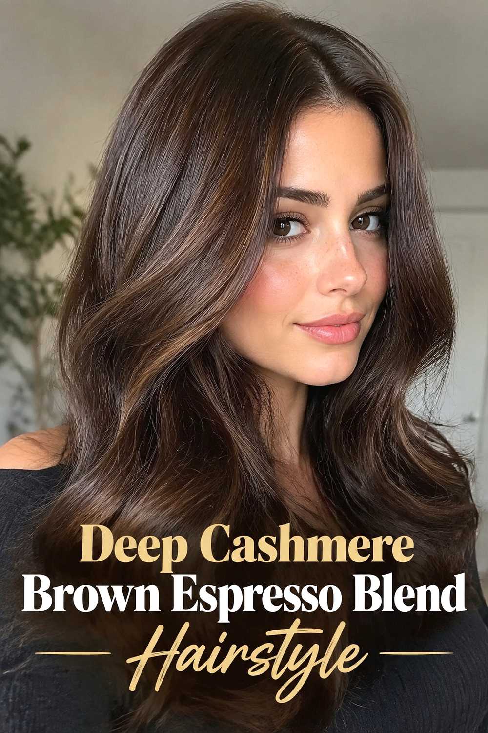 12. Deep Cashmere Brown Espresso Blend Hairstyle