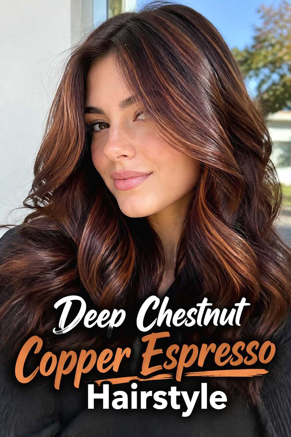 6. Deep Chestnut Copper Espresso Hairstyle