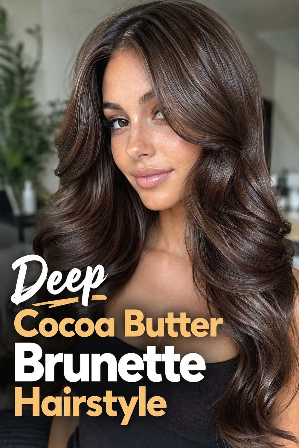 2. Deep Cocoa Butter Brunette Hairstyle