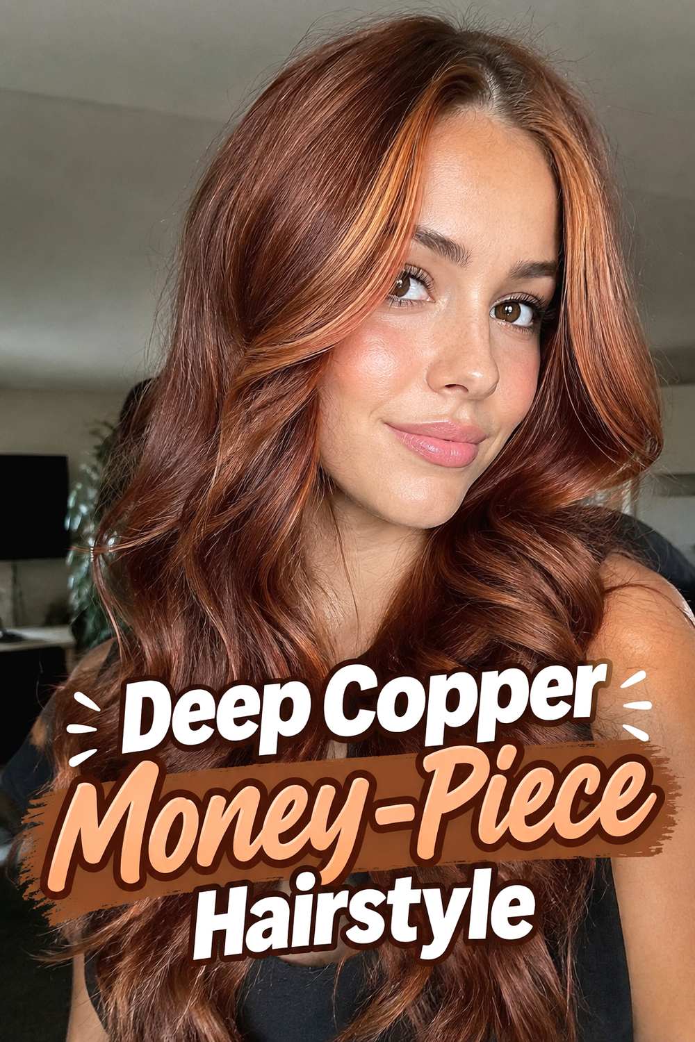 Deep Copper Money-Piece Hairstyle