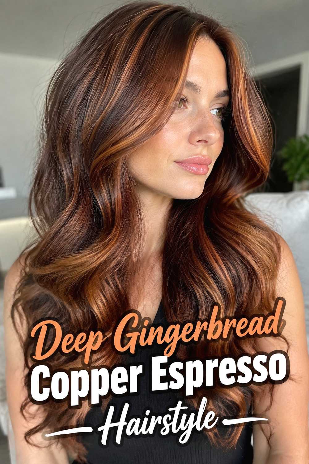 6. Deep Gingerbread Copper Espresso Hairstyle