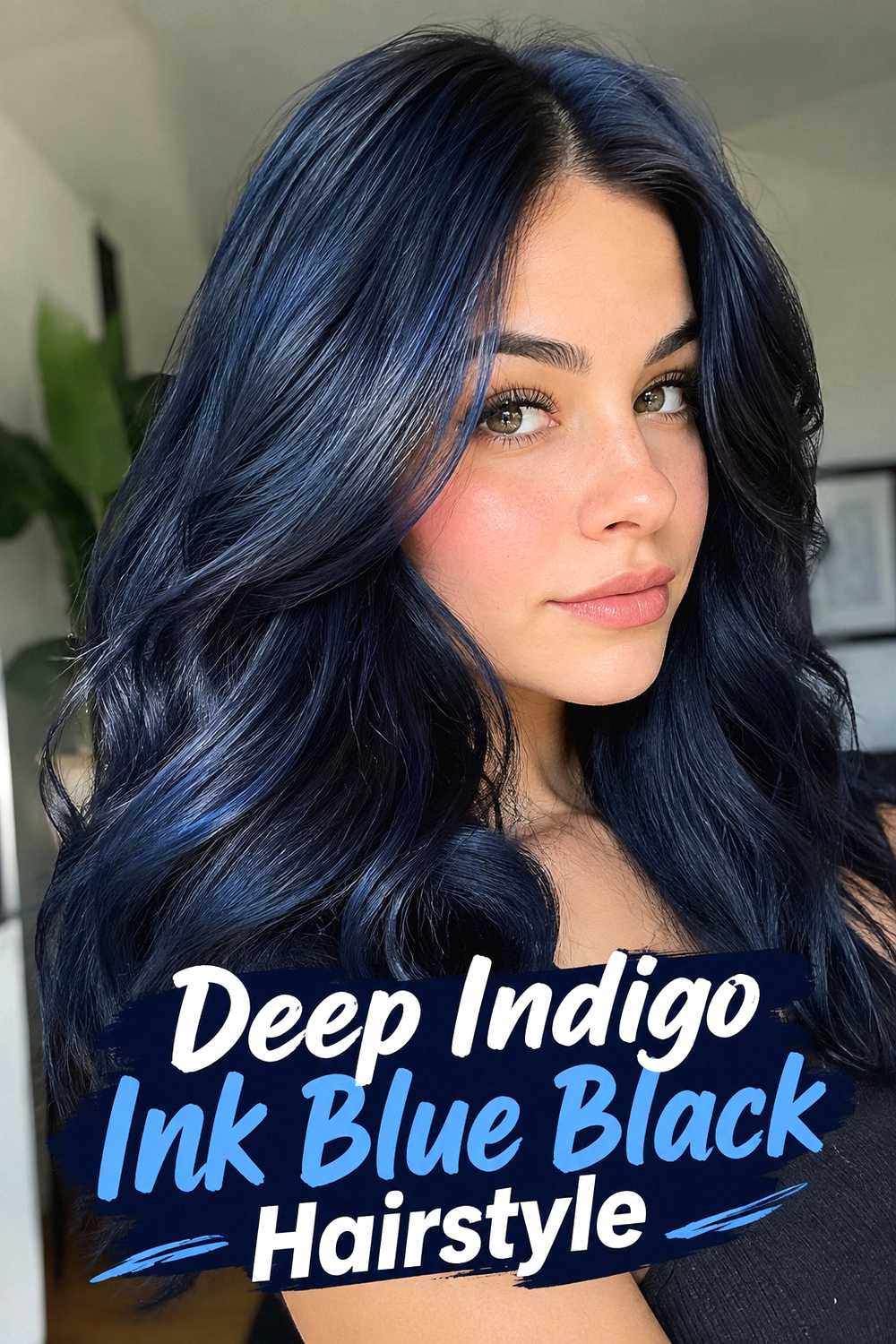 9. Deep Indigo Ink Blue Black Hairstyle
