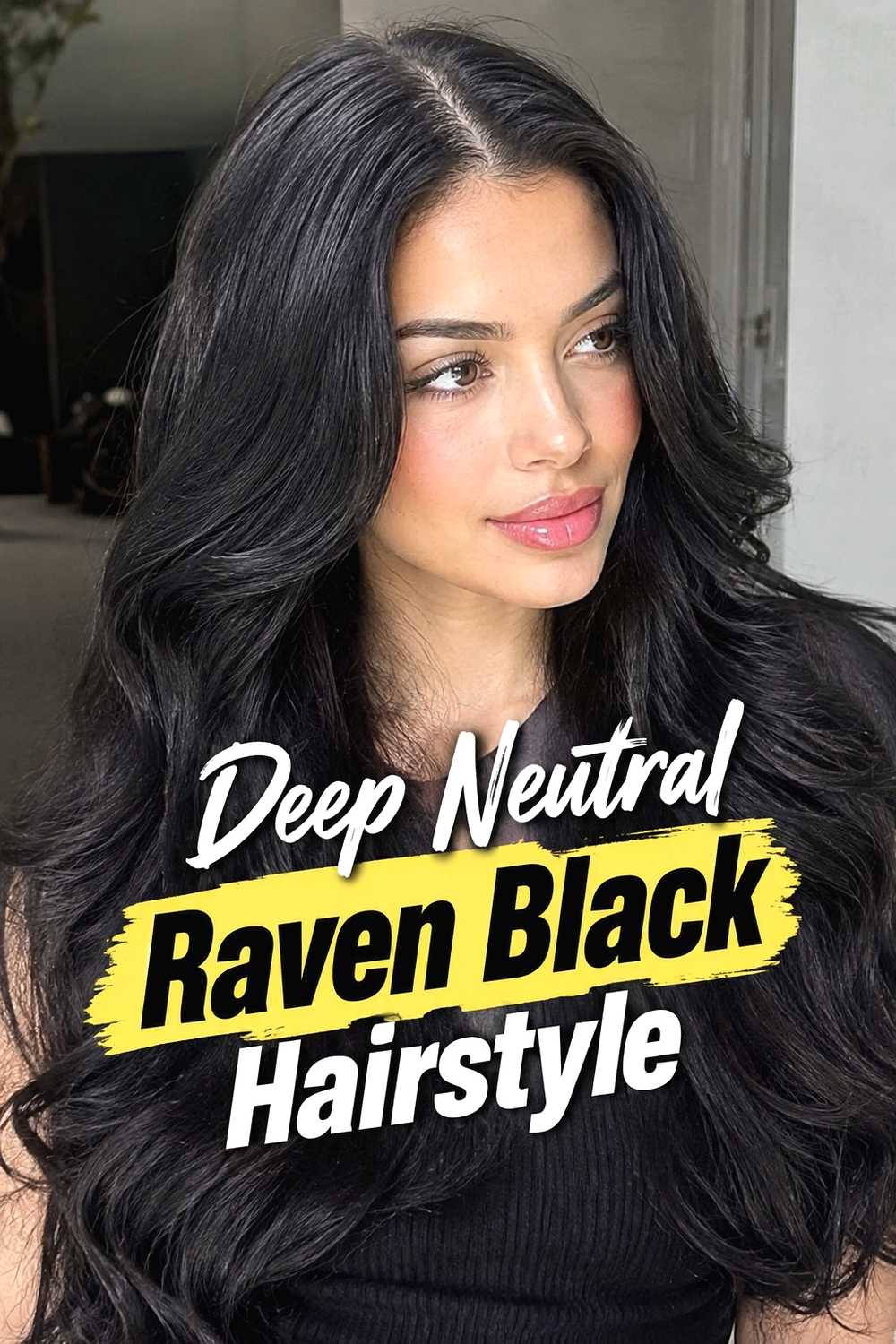 13. Deep Neutral Raven Black Hairstyle