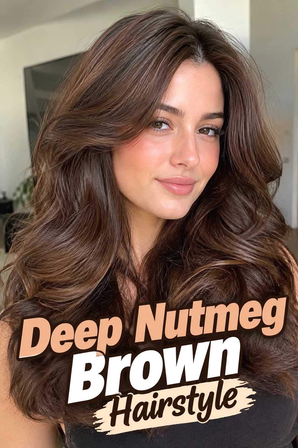 2. Deep Nutmeg Brown Hairstyle