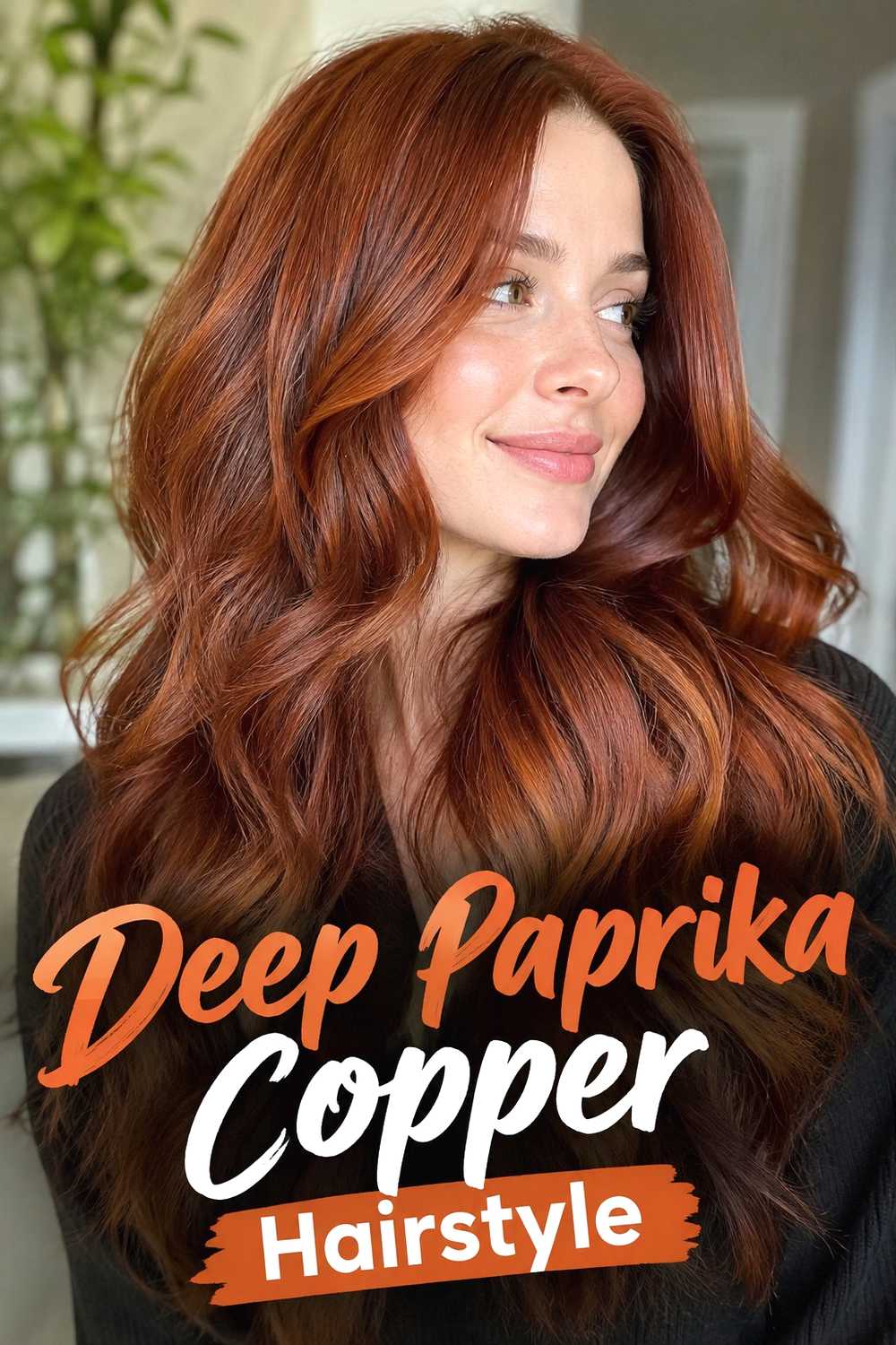 2. Deep Paprika Copper Hairstyle