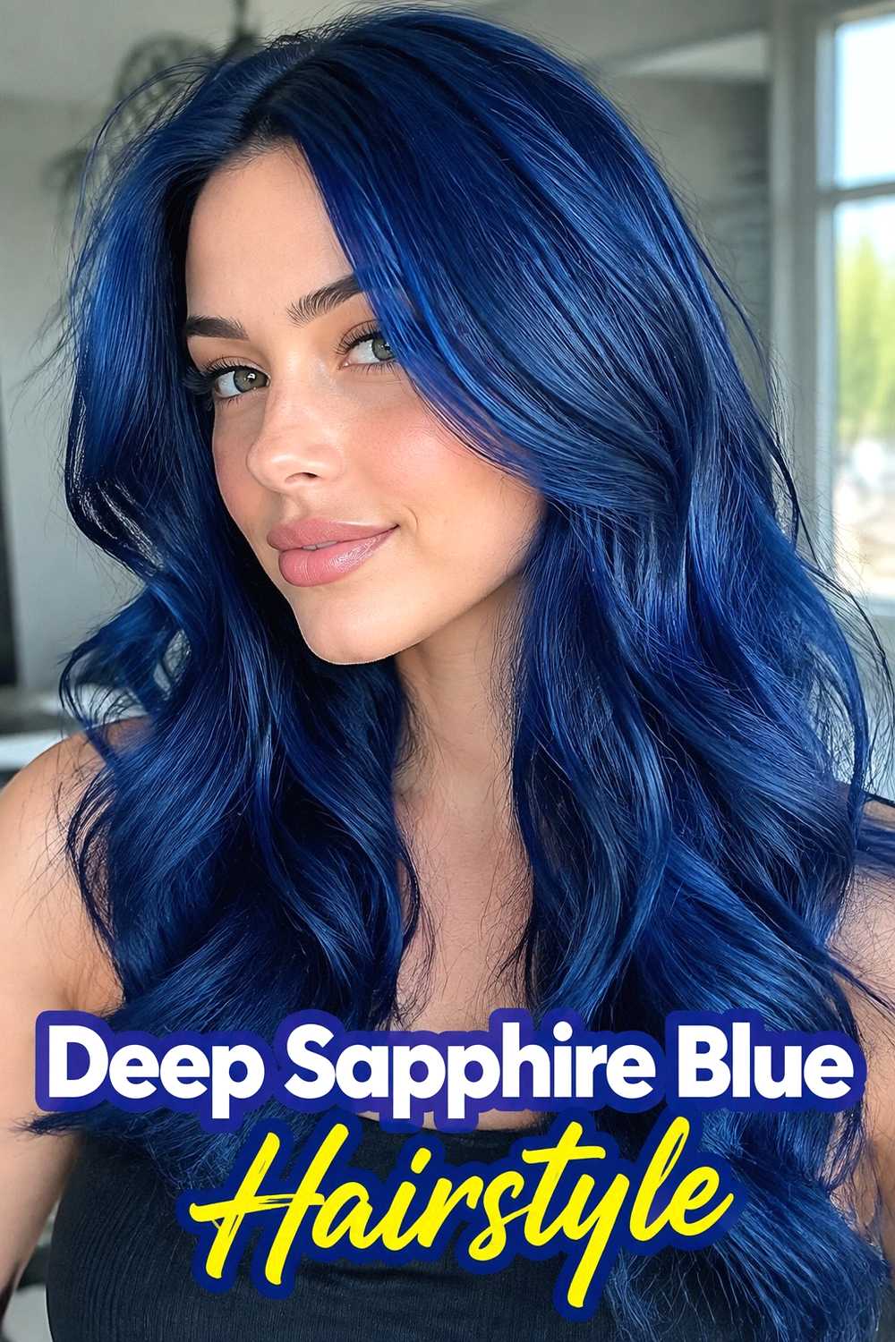 6. Deep Sapphire Blue Hairstyle