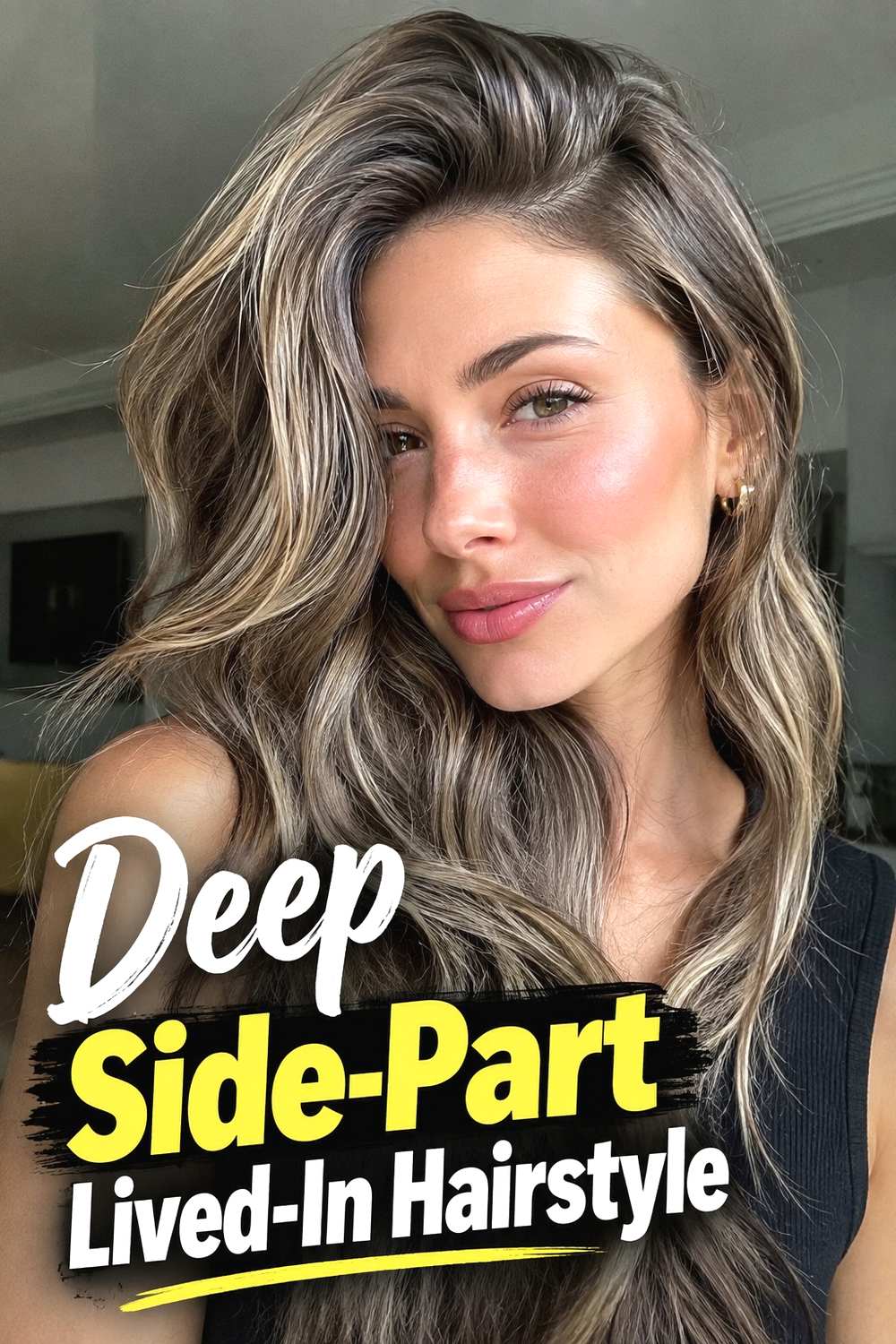 8. Deep Side Part Lived In Hairstyle