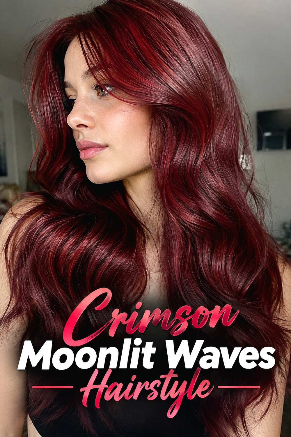 Deep crimson, glowing ruby, and mysterious scarlet tones turn everyday cuts into dramatic hair looks with an almost otherworldly finish.
