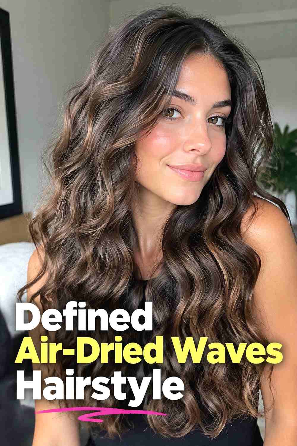 5. Defined Air Dried Waves Hairstyle