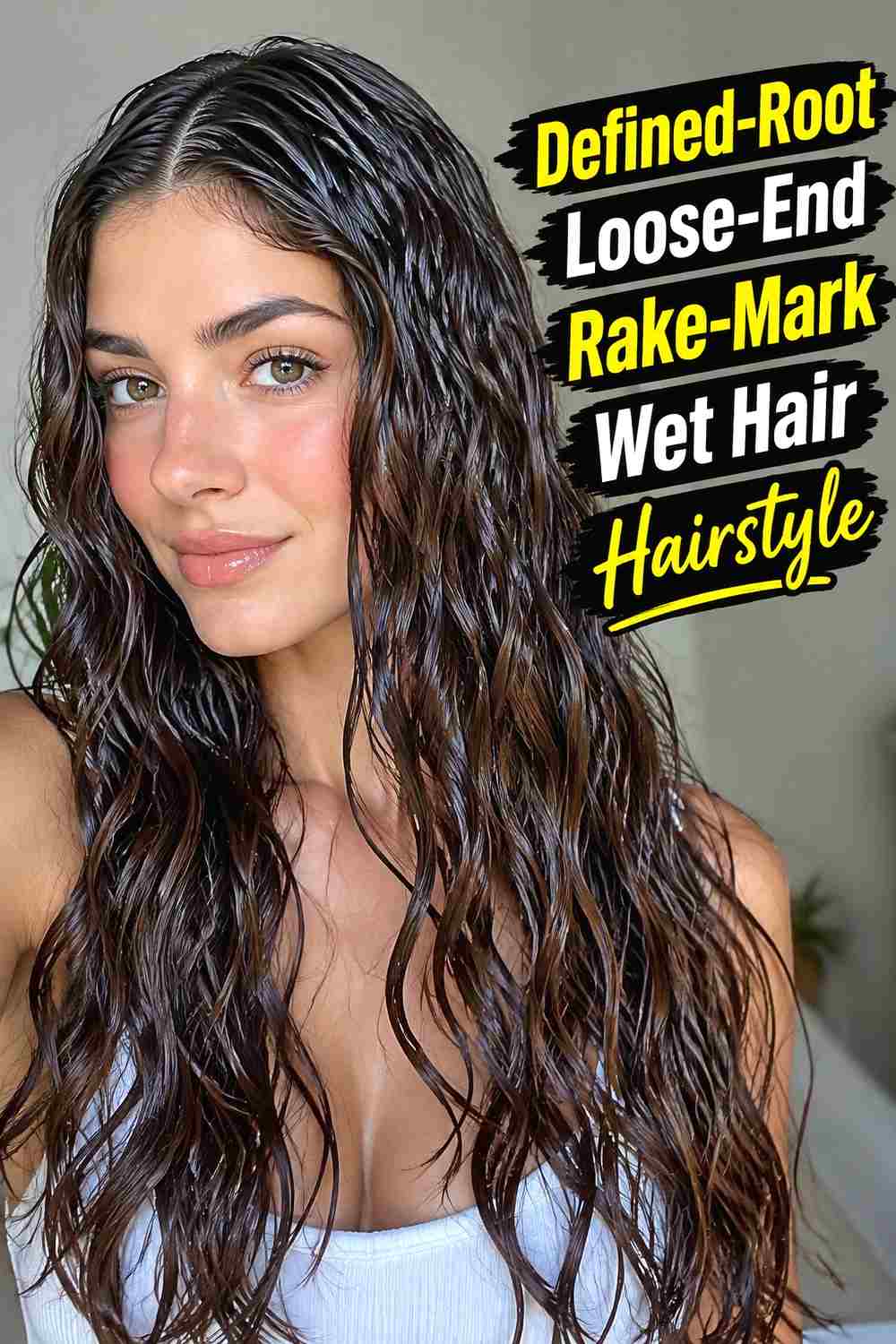 18. Defined Root Loose End Rake Mark Wet Hair Hairstyle