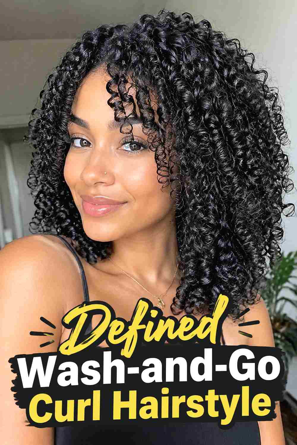 2. Defined Wash And Go Curl Hairstyle