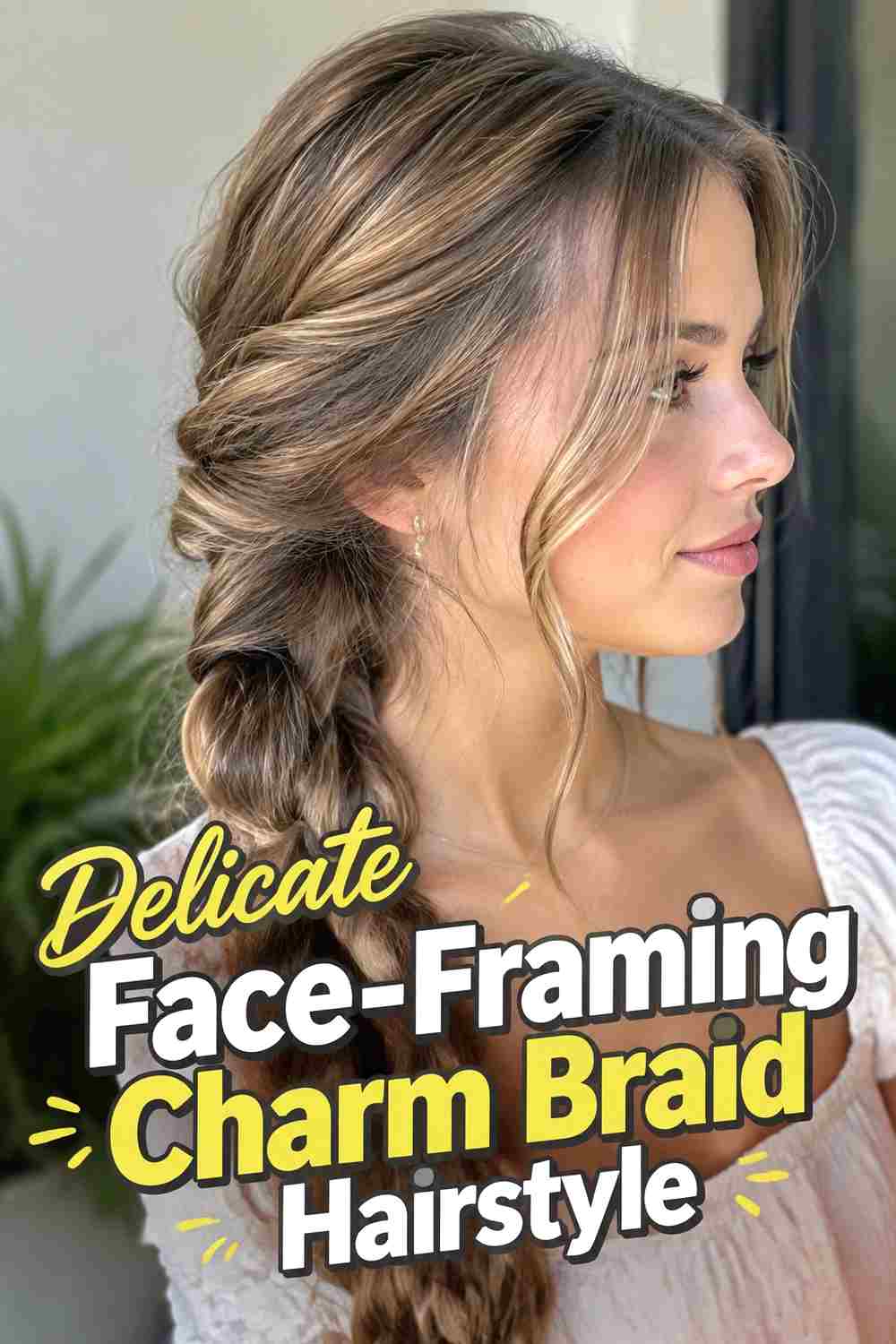 1. Delicate Face Framing Charm Braid Hairstyle
