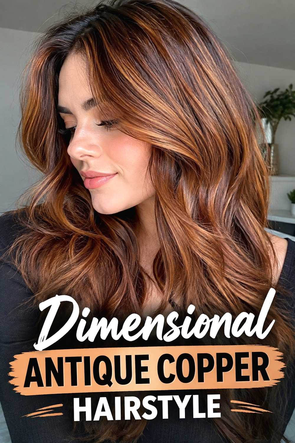 20. Dimensional Antique Copper Hairstyle