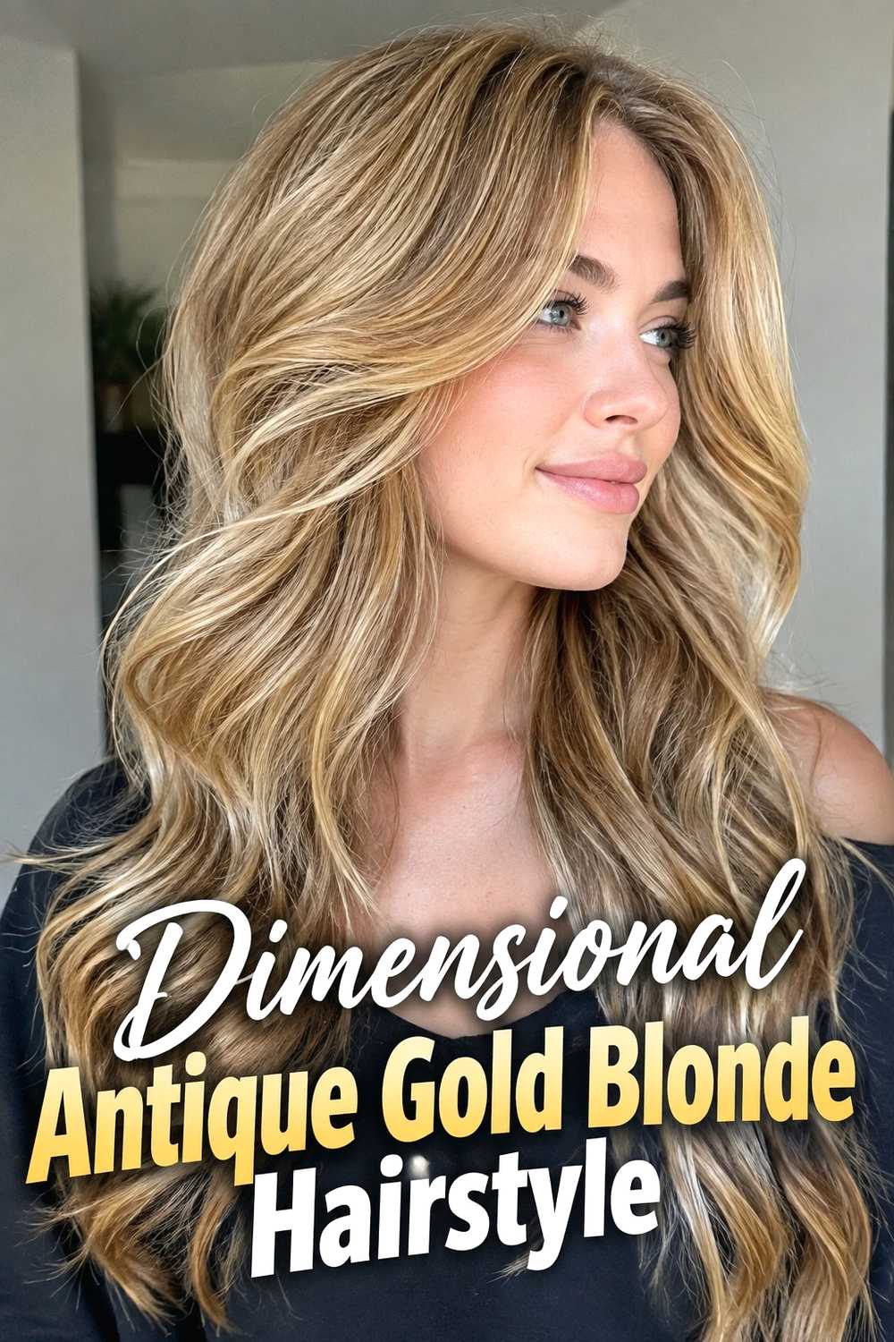 19. Dimensional Antique Gold Blonde Hairstyle