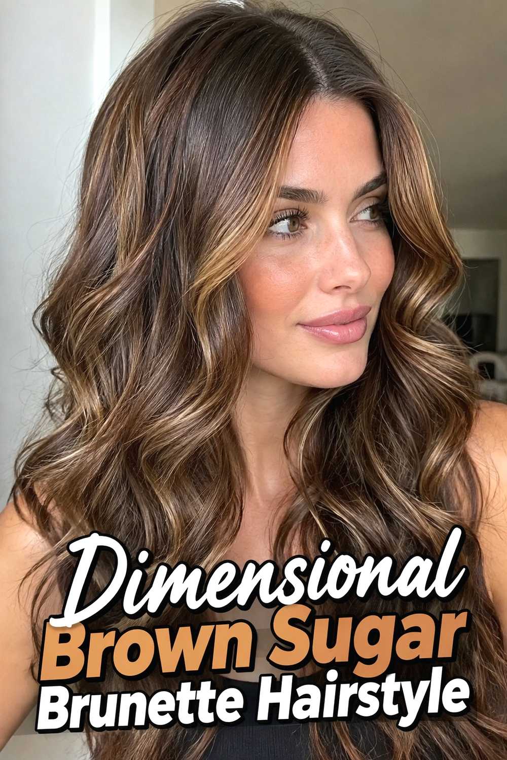 20. Dimensional Brown Sugar Brunette Hairstyle