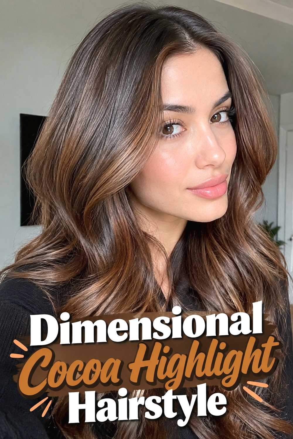 11. Dimensional Cocoa Highlight Hairstyle