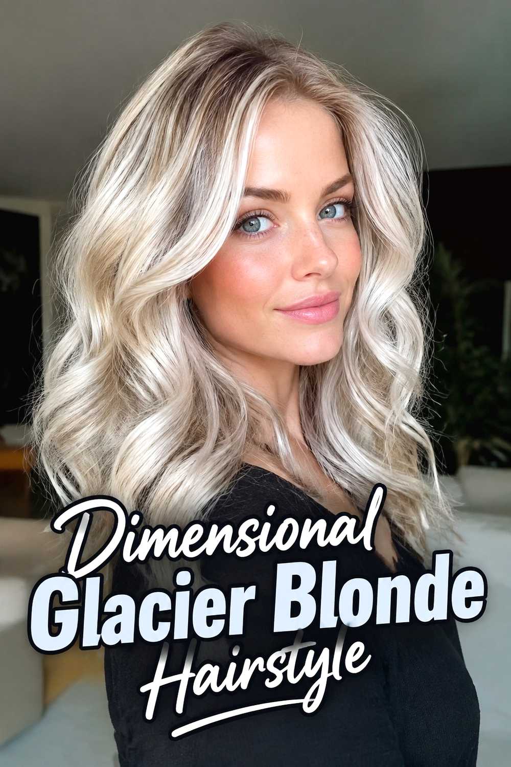 18. Dimensional Glacier Blonde Hairstyle