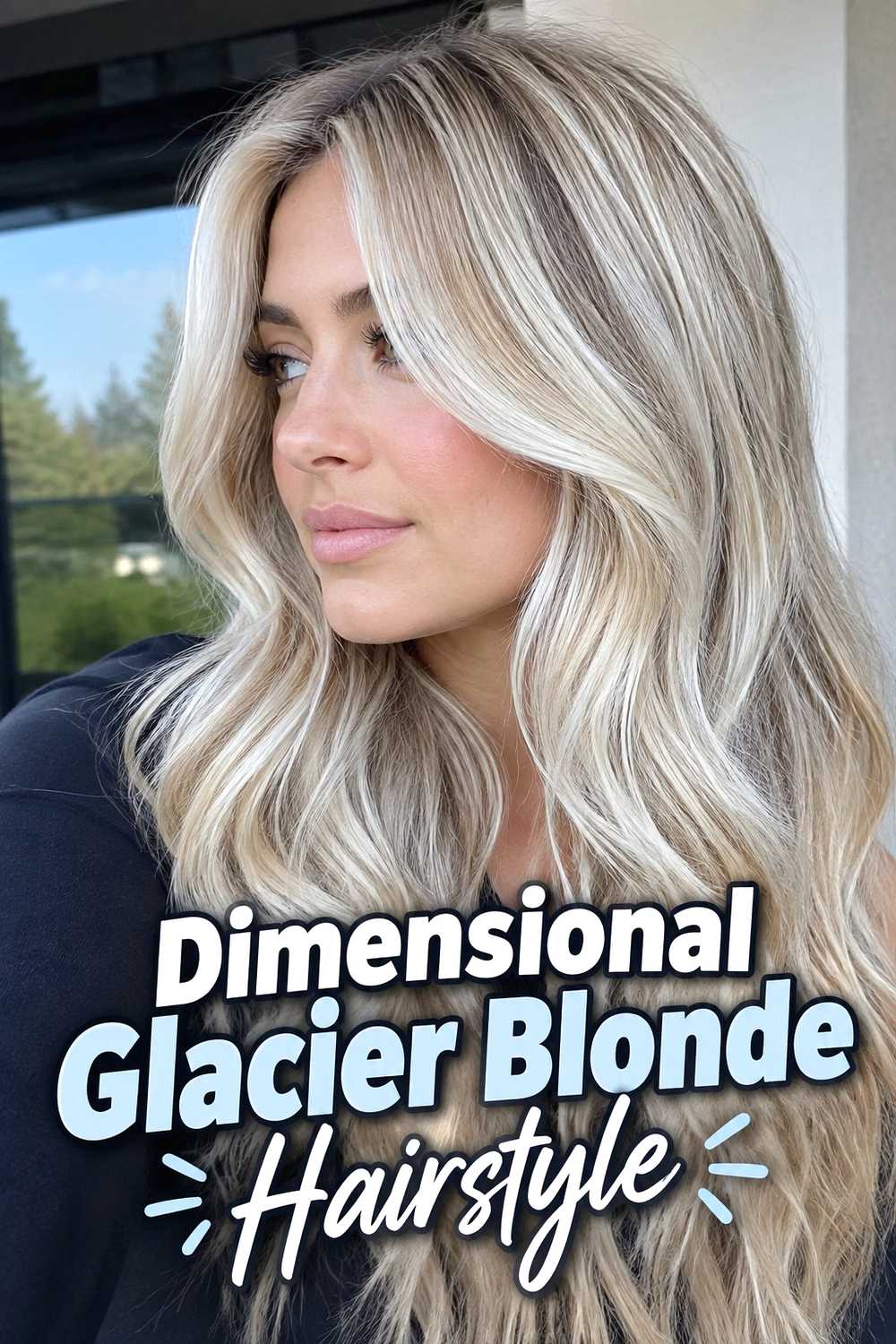18. Dimensional Glacier Blonde Hairstyle