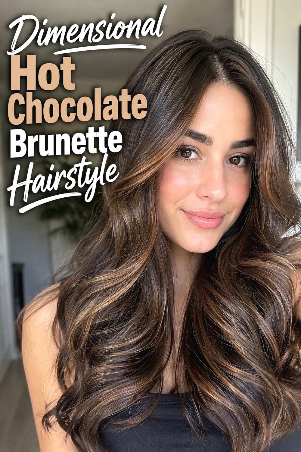 16. Dimensional Hot Chocolate Brunette Hairstyle
